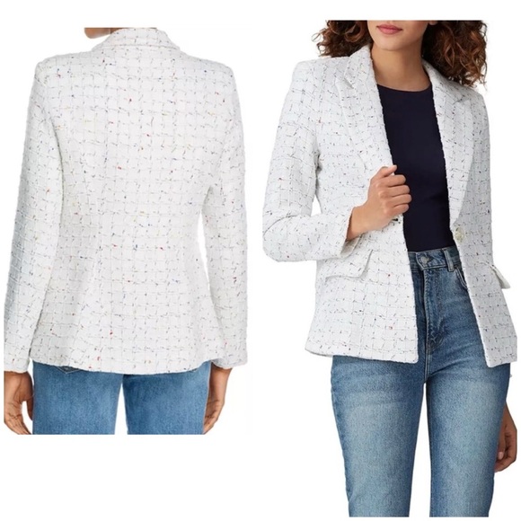 Amanda Uprichard tweed blazer in off white EUC - Picture 4 of 11